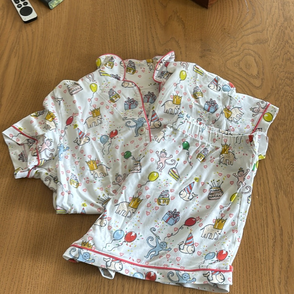 Roller Rabbit Woman’s Birthday Bonanza Polo Pajama set. Medium